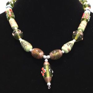 Czech glass bead necklace
